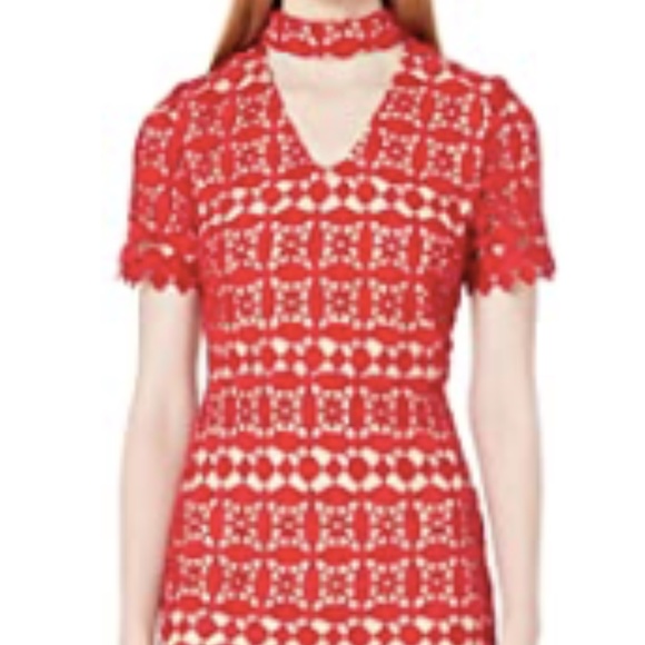 J.O.A Red Crochet Dress Excellent Condition Sz. S - Picture 4 of 5